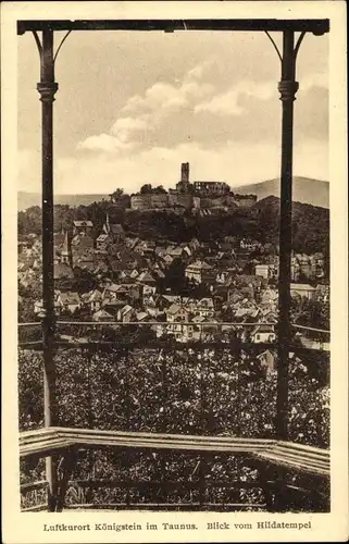 Ak Königstein im Taunus, Blick vom Hildatempel