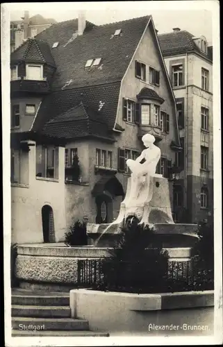 Ak Stuttgart am Neckar, Alexanderbrunnen