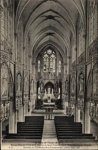 Ak La Salle de Vihiers Maine et Loire, Maison Mere des Filles, L'Interieur de la Chapelle