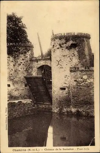 Ak Chemillé Maine et Loire, Chateau de la Soriniere, Pont levis