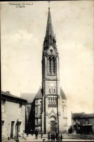 Ak Villedieu Maine et Loire, L'Eglise