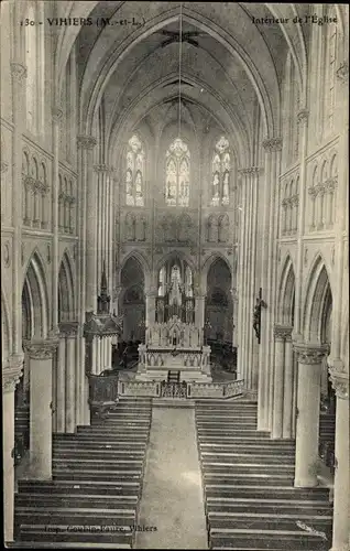 Ak Vihiers Maine et Loire, Interieur de l'Eglise