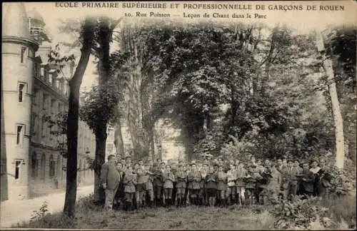 Ak Rouen Seine Maritime, Ecole Primaire Superieure et Professionelle de Garcons, Rue Poisson, Chant