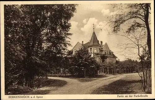 Ak Berkenbrück an der Spree, Parkstraße