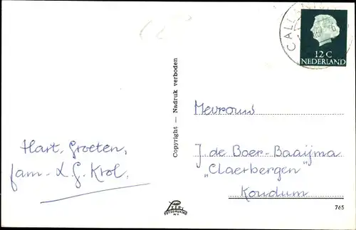 Ak Callantsoog Schagen Nordholland Niederlande, Panorama, Ned. Herv. Kerk