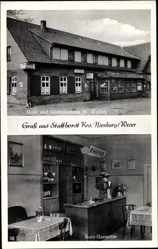 Ak Staffhorst Niedersachsen, Gasthaus, Auto Gaststätte