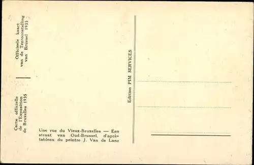 Künstler Ak Van de Lane, J., Bruxelles Brüssel, Une Rue