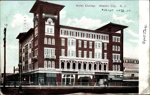 Ak Atlantic City New Jersey USA, Hotel Dunlop, Savoy Theatre