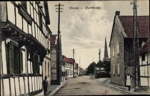 Ak Drove Kreuzau in der Eifel, Dorfstraße