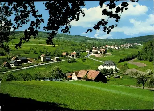 Ak Wildensee Eschau im Spessart, Durchblick zum Ort