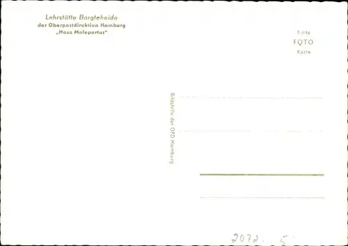 Ak Bargteheide in Schleswig Holstein, Lehrstätte, Haus Malepartus