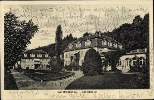 Ak Bad Brückenau im Sinntal Unterfranken, Schlosshotel