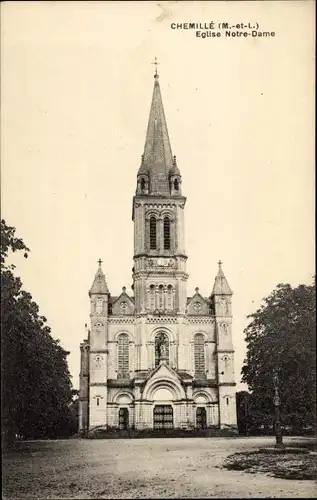 Ak Chemillé Maine et Loire, Eglise Notre Dame