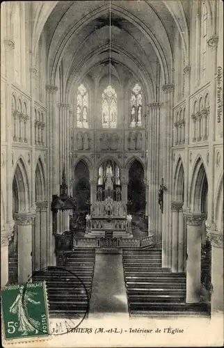 Ak Vihiers Maine et Loire, Interieur de l'Eglise