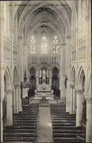 Ak Vihiers Maine et Loire, Interieur de l'Eglise