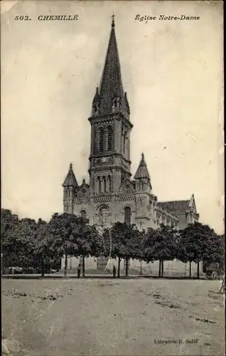 Ak Chemillé Maine et Loire, Eglise Notre Dame