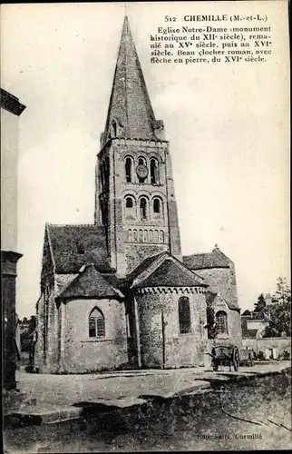 Ak Chemillé Maine et Loire, Eglise Notre Dame