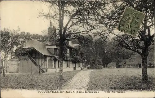 Ak Tocqueville en Caux Seine Maritime, Villa Normande