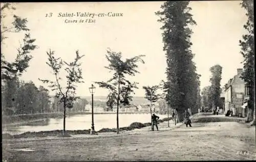 Ak Saint Valery en Caux Seine Maritime, Cours de l'Est