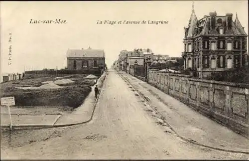 Ak Luc sur Mer Calvados, La Plage, L'Avenue de Langrune