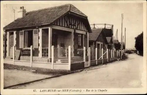 Ak Langrune sur Mer Calvados, Rue de la Chapelle