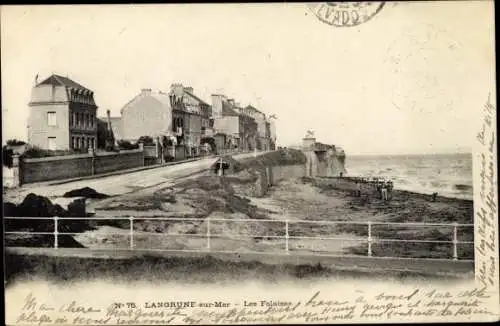 Ak Langrune sur Mer Calvados, Les Falaises