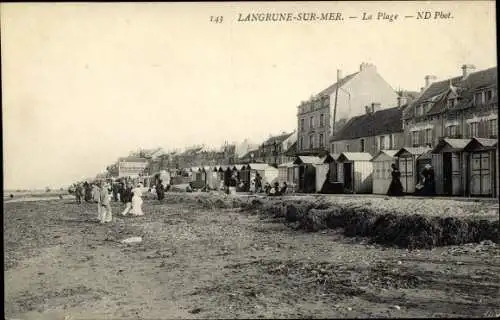 Ak Langrune sur Mer Calvados, La Plage