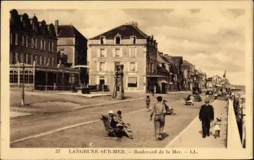 Ak Langrune sur Mer Calvados, Boulevard de la Mer