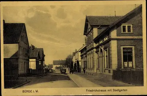 Ak Bünde in Ostwestfalen, Friedrichstraße, Stadtgarten