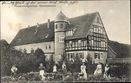 Ak Wandersleben in Thüringen, Haushaltungsschule