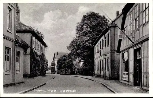 Ak Stolzenau an der Weser, Weserstraße