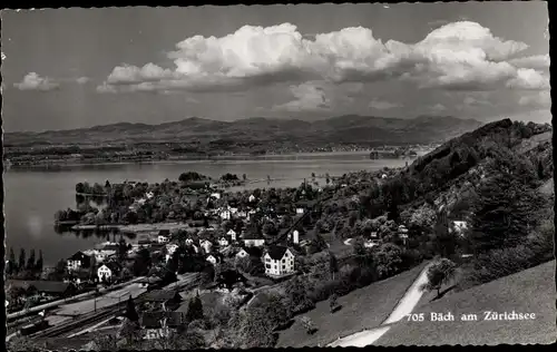 Ak Bäch am Zürichsee Kanton Schwyz, Blick auf den Ort