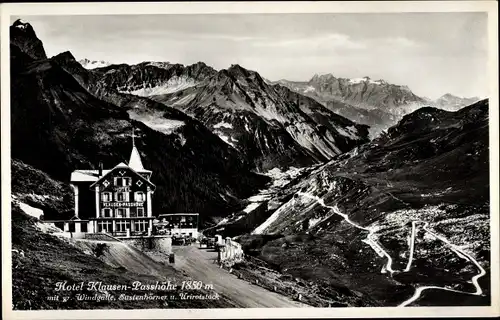 Ak Kanton Uri, Klausenpass, Hotel Klausen Passhöhe