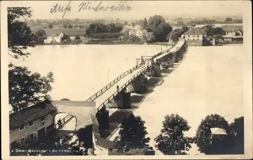 Foto Ak Schärding in Oberösterreich, Inn Brücke