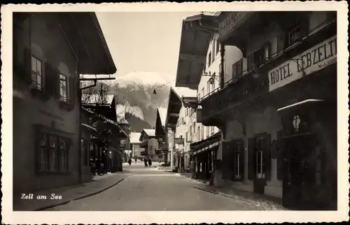 Ak Zell am See in Salzburg, Straßenpartie, Hotel