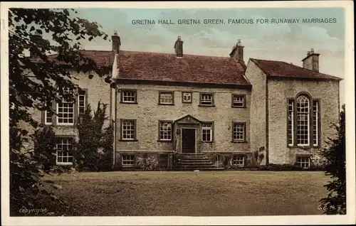 Ak Gretna Green Schottland, Gretna Hall, Famous for Runway Marriages