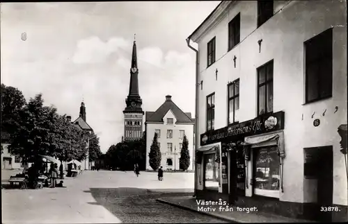 Ak Västerås Schweden, Motiv fran torget