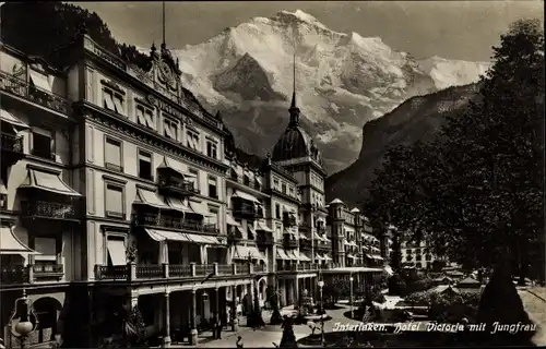 Ak Interlaken Kanton Bern Schweiz, Hotel Victoria, Jungfrau