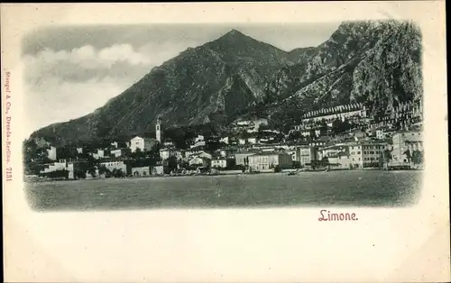 Ak Limone sul Garda Lombardia, Blick auf den Ort