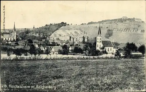 Ak Reichelsheim im Odenwald, Blick auf den Ort mit Reichenberg