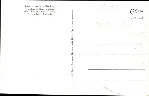 Ak Rauschenberg in Hessen, Hotel Pension Ruckert