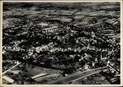 Ak Bünde in Westfalen, Blick auf den Ort, Fliegeraufnahme