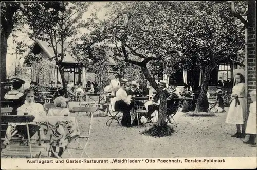 Ak Feldmark Dorsten in Westfalen, Gartenrestaurant Waldfrieden