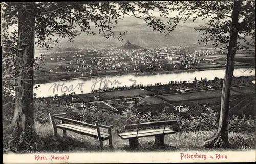 Ak Königswinter am Rhein, Panoramablick vom Petersberg gesehen