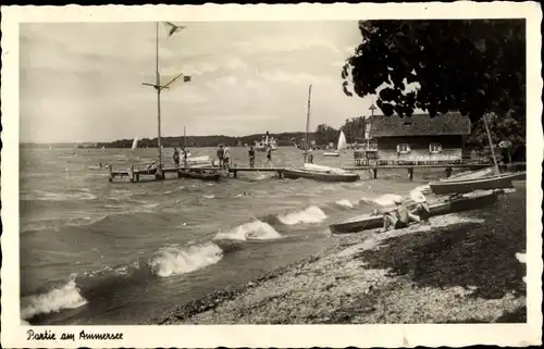 Ak Partie am Ammersee Oberbayern