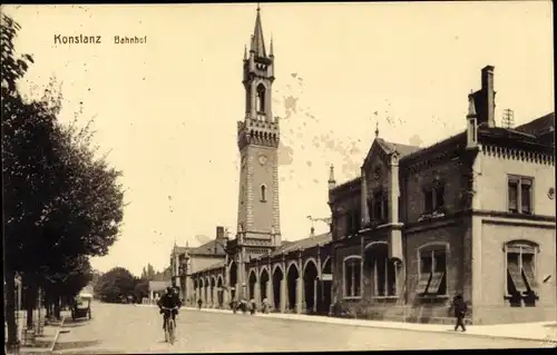 Ak Konstanz am Bodensee, Bahnhof