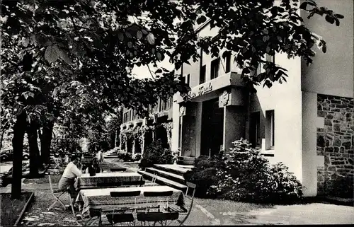 Ak Hattingen Ruhr Westf., Erholungsheim Haus Friede, Terrasse