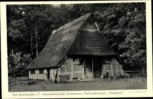 Ak Bad Zwischenahn in Niedersachsen, Ammerländisches Bauerhaus, Freilandmuseum Heuerhaus