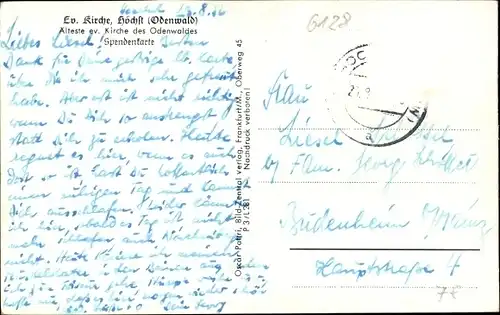 Ak Höchst im Odenwald, Ev. Kirche