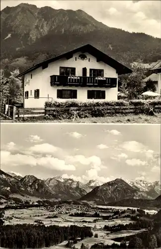 Ak Oberstdorf im Oberallgäu, Gasthof von Heymann, Ort, Umgebung